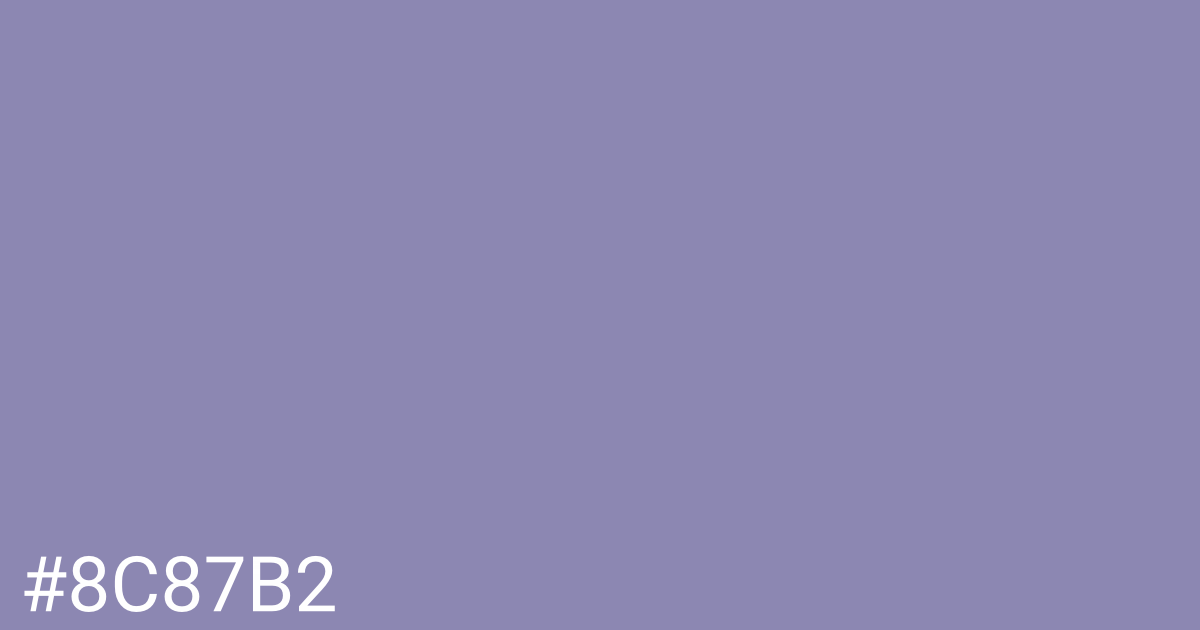 Hex color #8c87b2 graphic