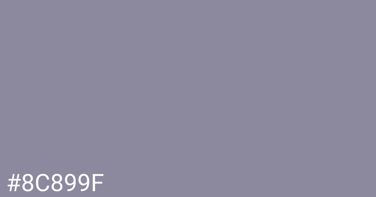 Hex color #8c899f graphic