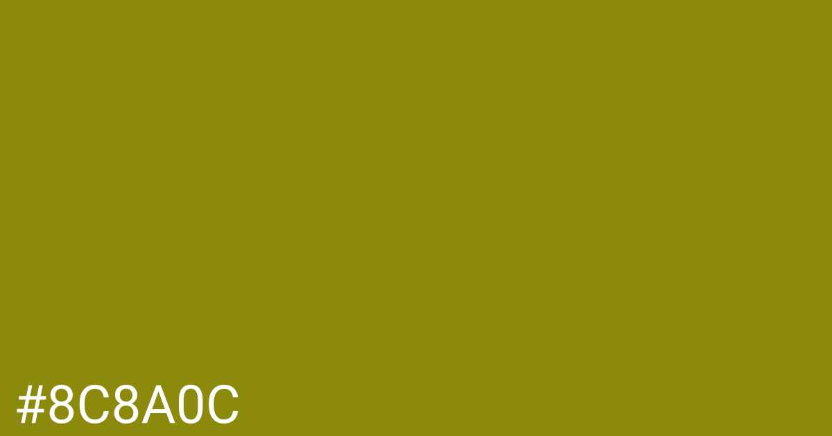 Hex color #8c8a0c graphic