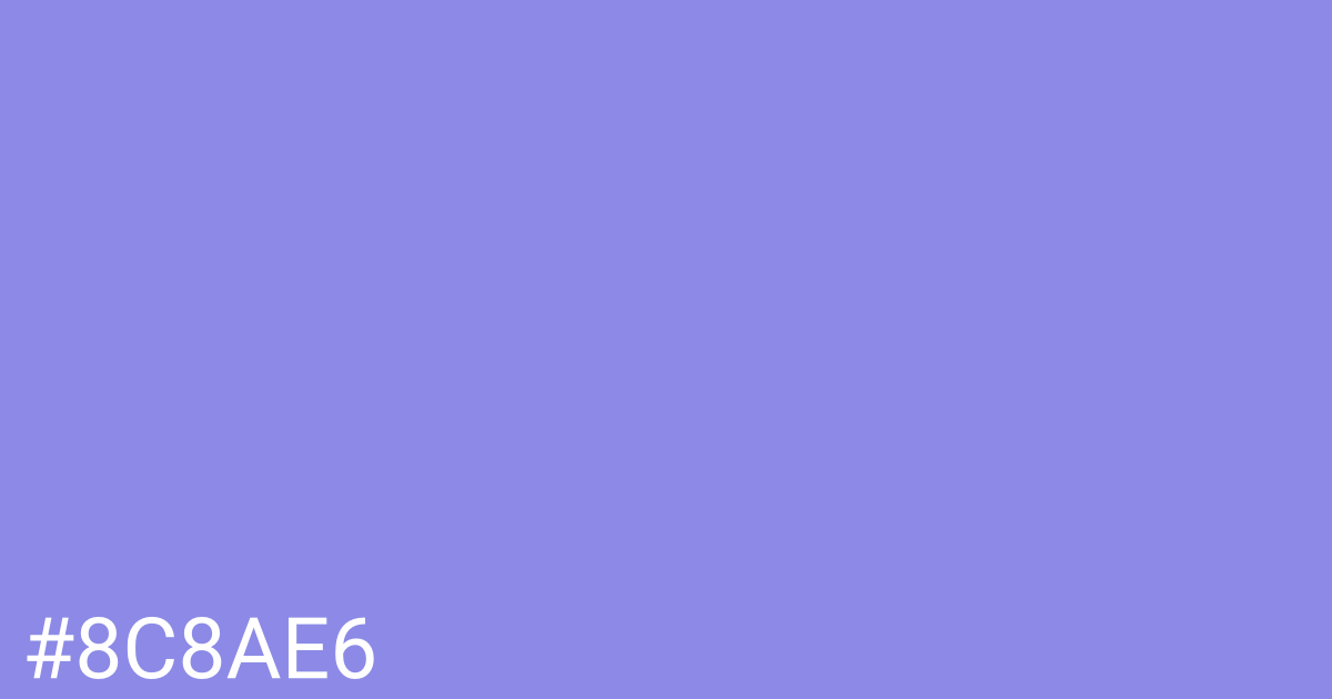 Hex color #8c8ae6 graphic