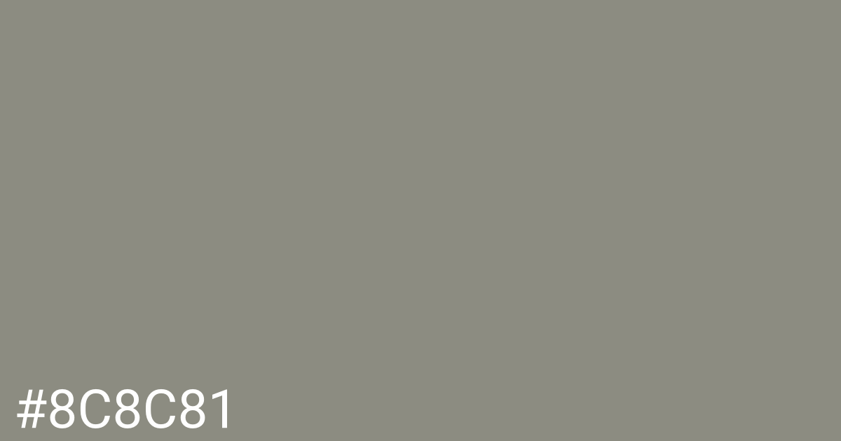 Hex color #8c8c81 graphic