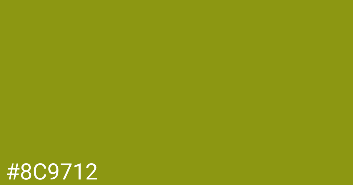 Hex color #8c9712 graphic