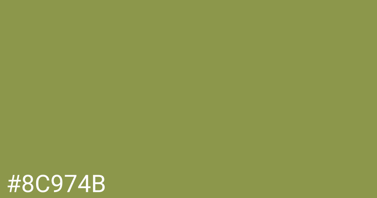 Hex color #8c974b graphic