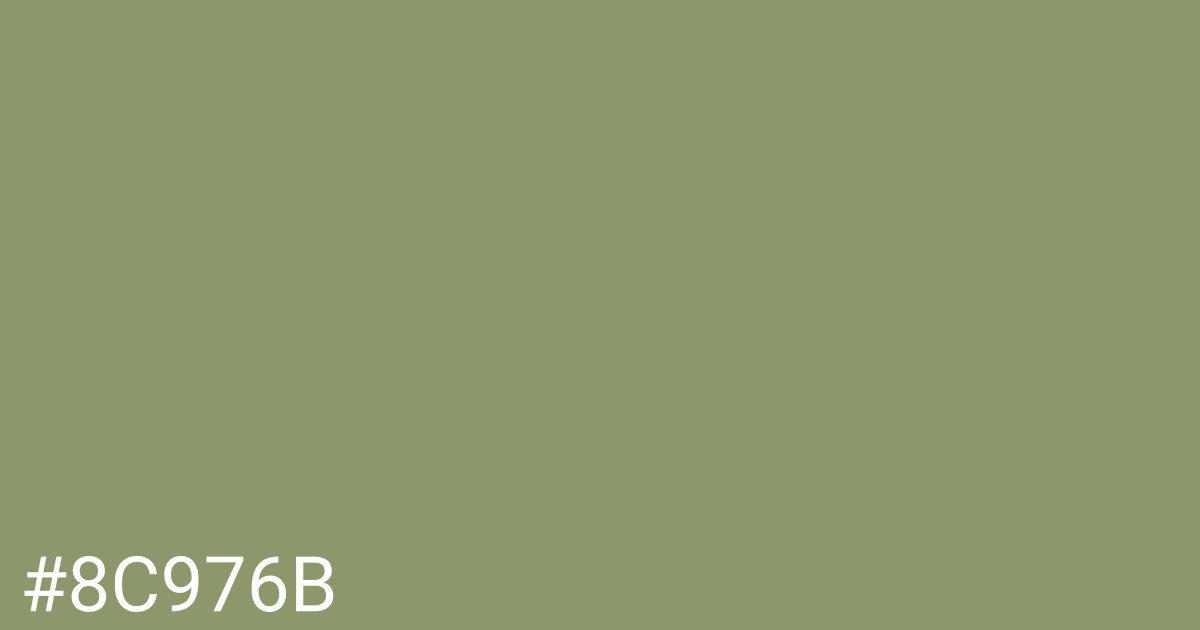 Hex color #8c976b graphic