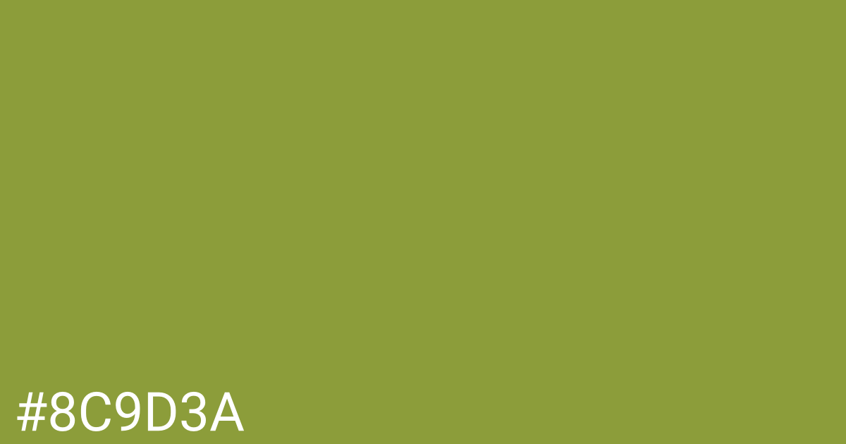 Hex color #8c9d3a graphic