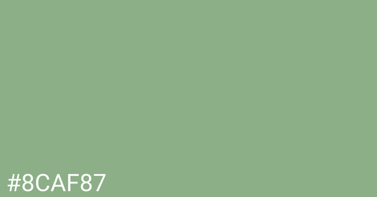 Hex color #8caf87 graphic