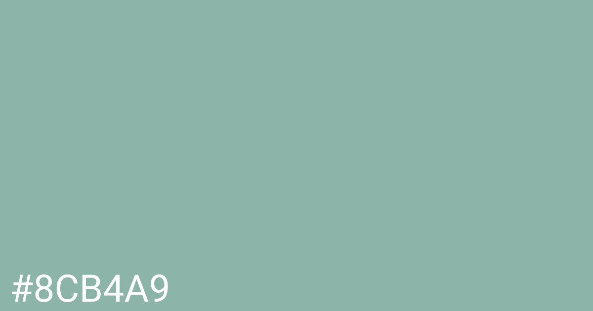 Hex color #8cb4a9 graphic