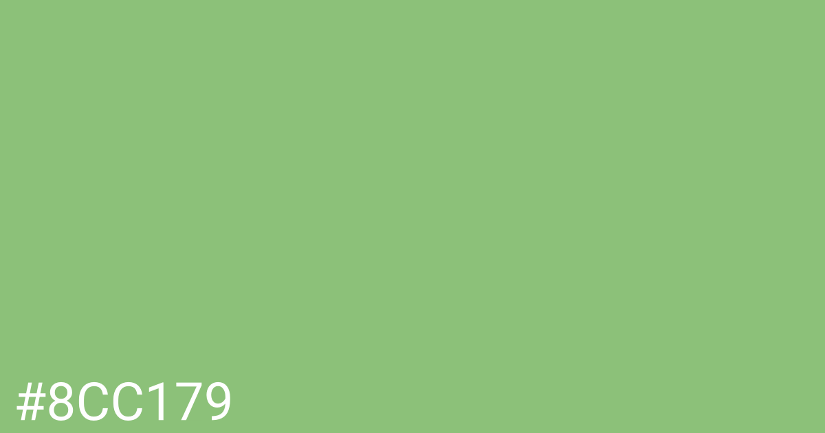Hex color #8cc179 graphic