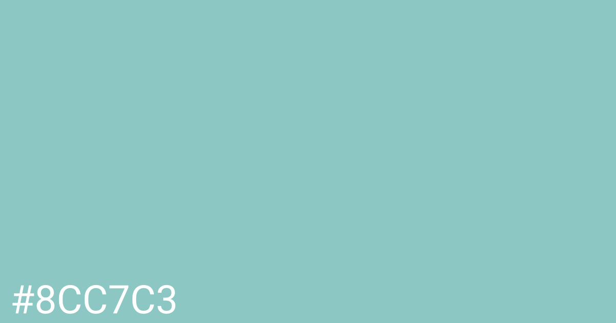 Hex color #8cc7c3 graphic