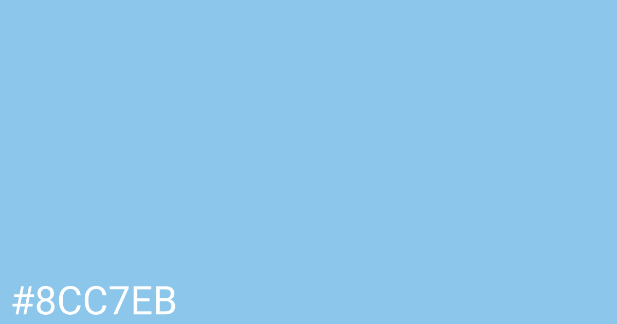 Hex color #8cc7eb graphic