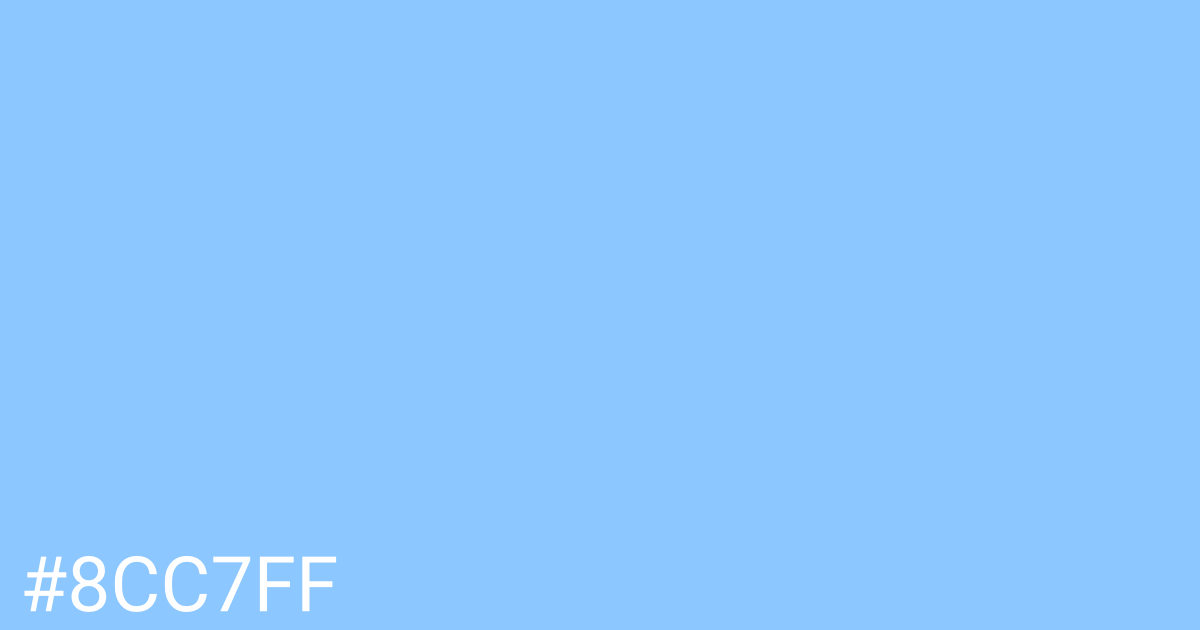 Hex color #8cc7ff graphic