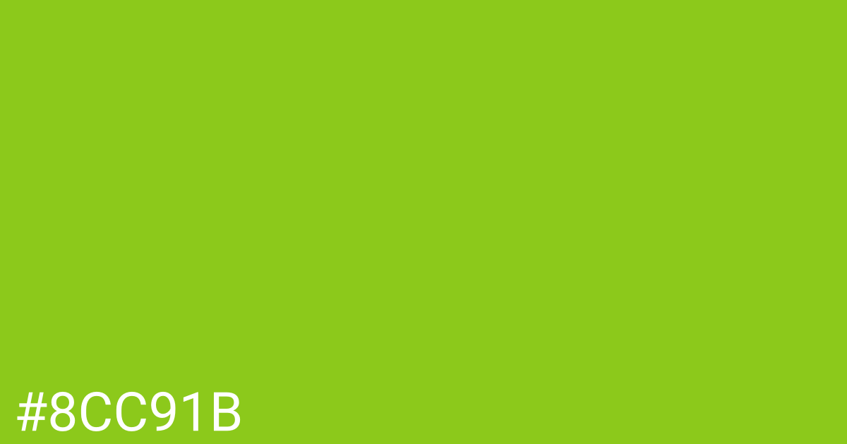 Hex color #8cc91b graphic
