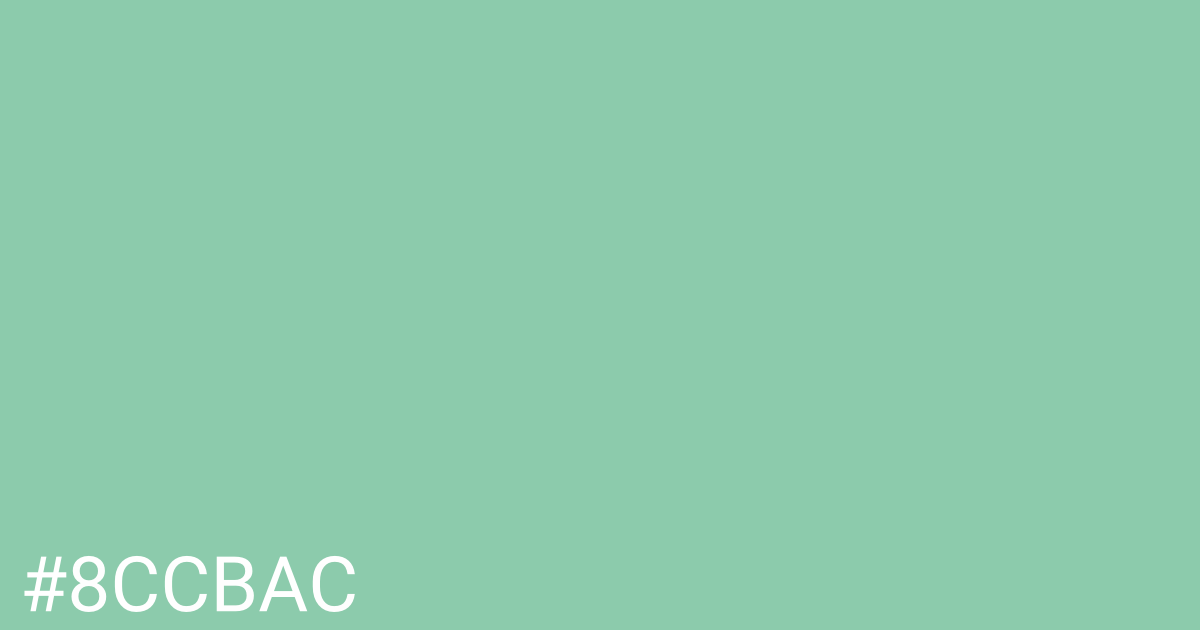 Hex color #8ccbac graphic