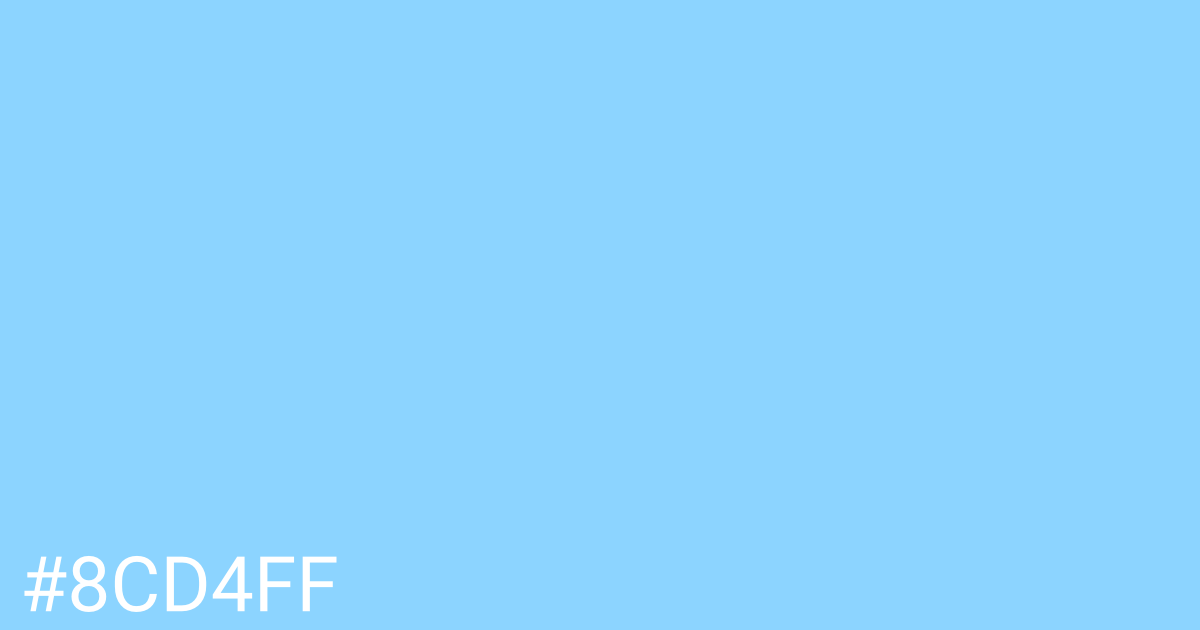 Hex color #8cd4ff graphic