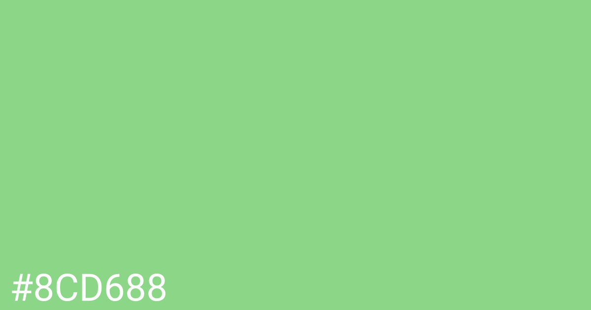 Hex color #8cd688 graphic