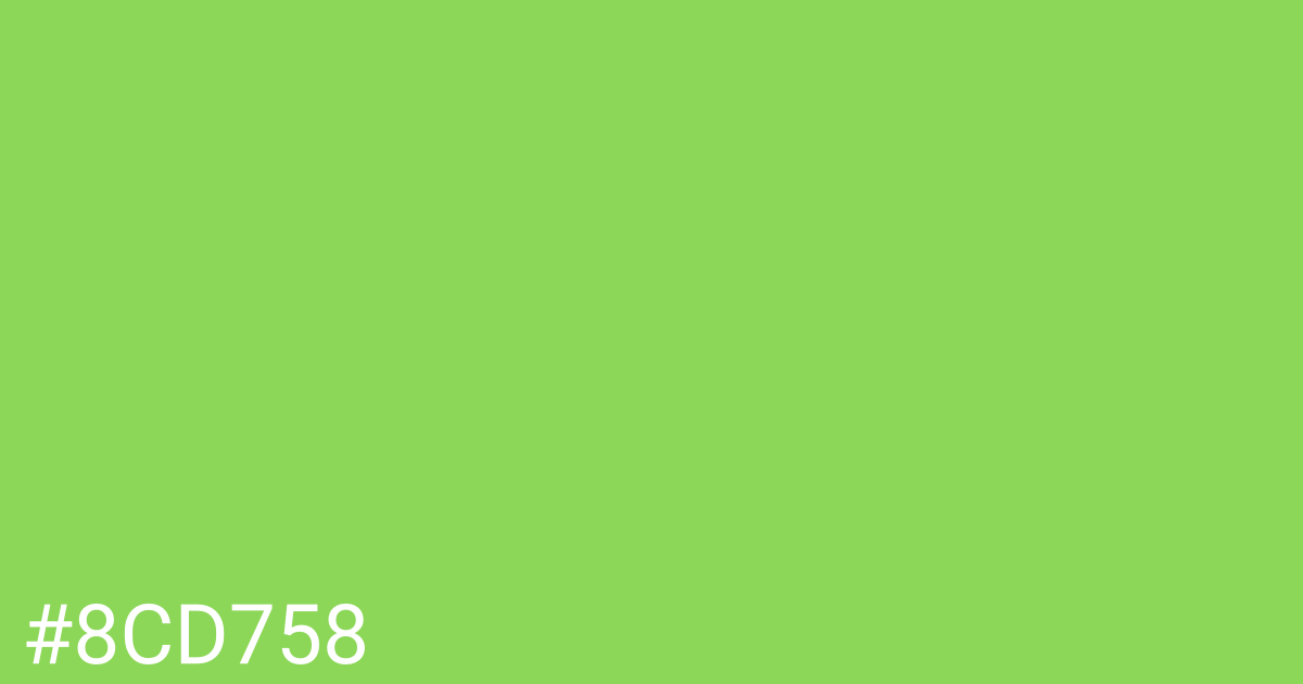 Hex color #8cd758 graphic