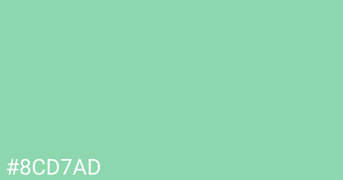 Hex color #8cd7ad graphic