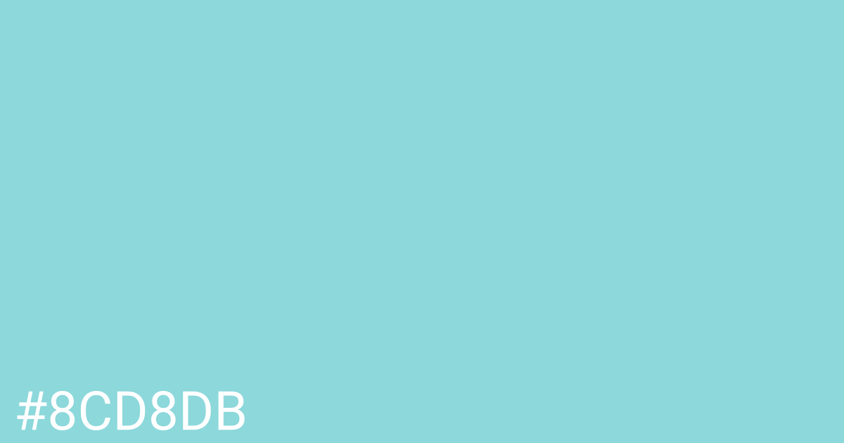Hex color #8cd8db graphic