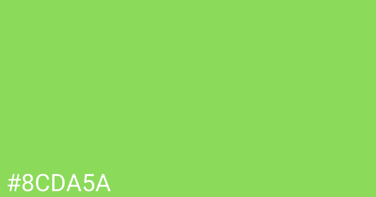 Hex color #8cda5a graphic