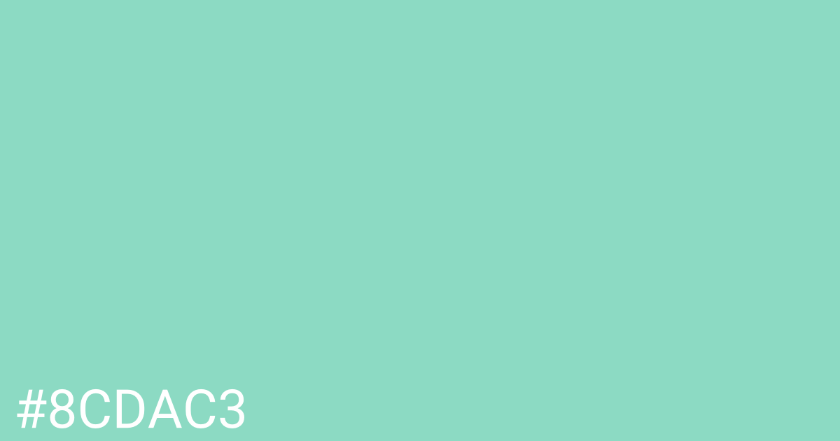 Hex color #8cdac3 graphic