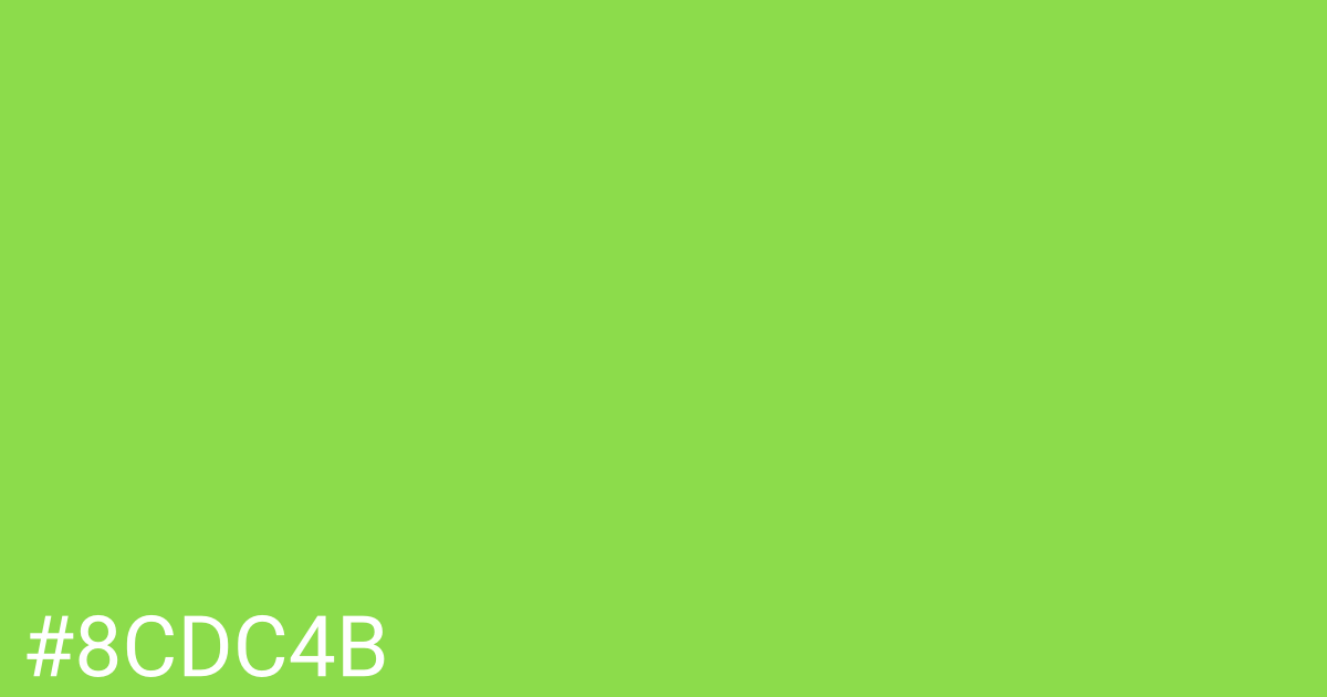 Hex color #8cdc4b graphic