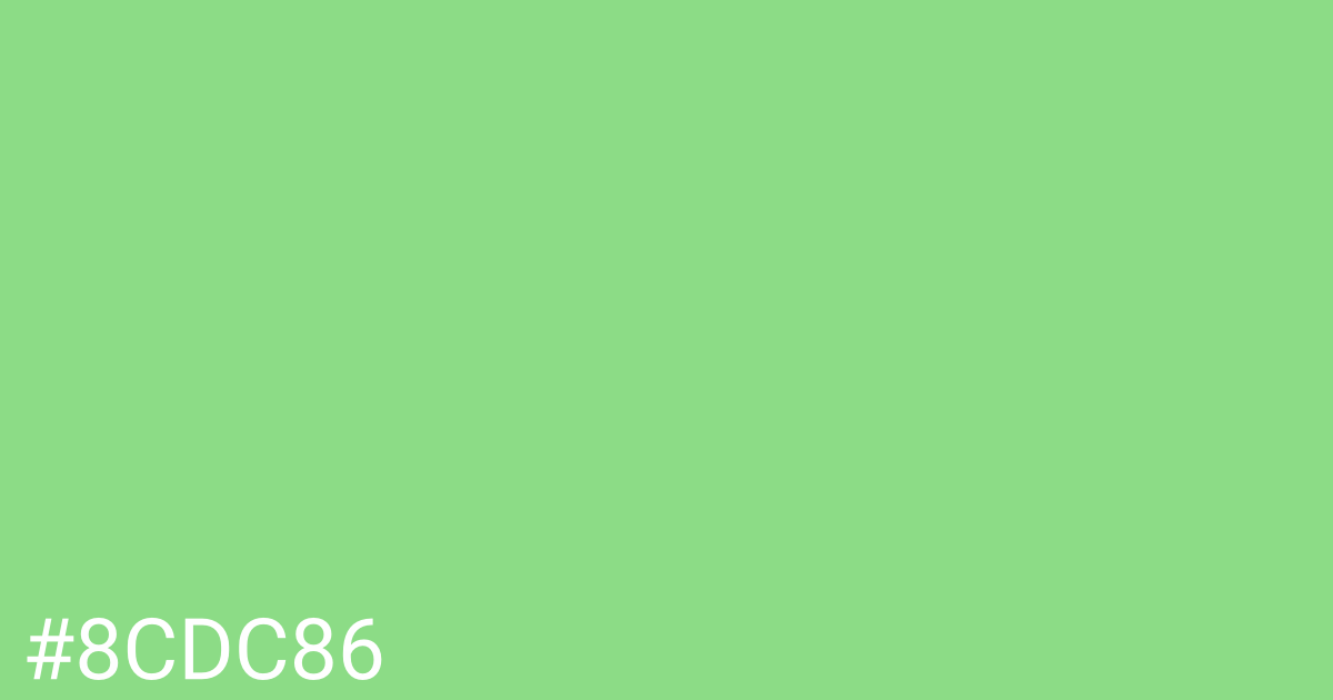 Hex color #8cdc86 graphic
