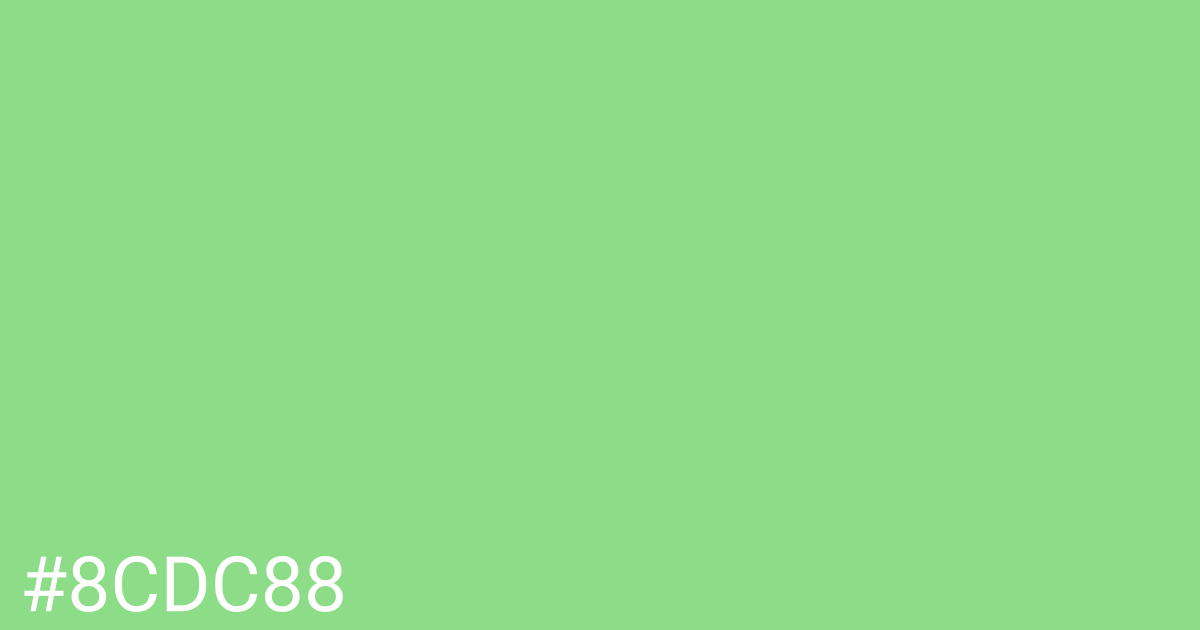 Hex color #8cdc88 graphic