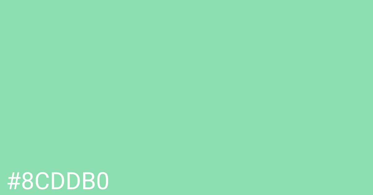 Hex color #8cddb0 graphic