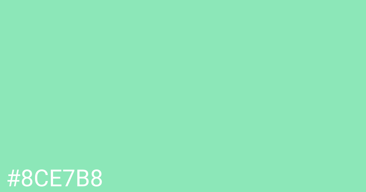 Hex color #8ce7b8 graphic