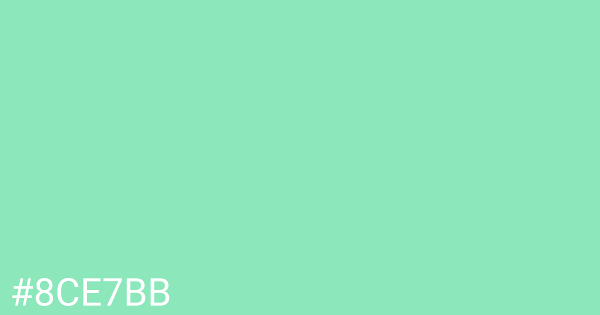 Hex color #8ce7bb graphic