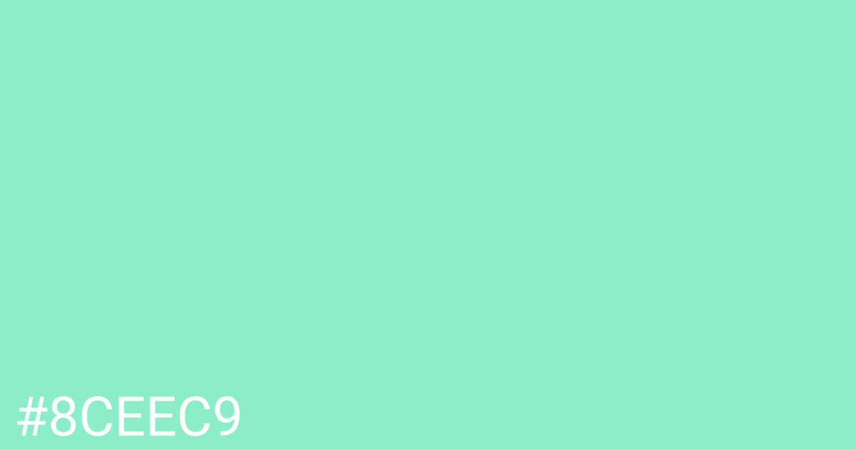 Hex color #8ceec9 graphic