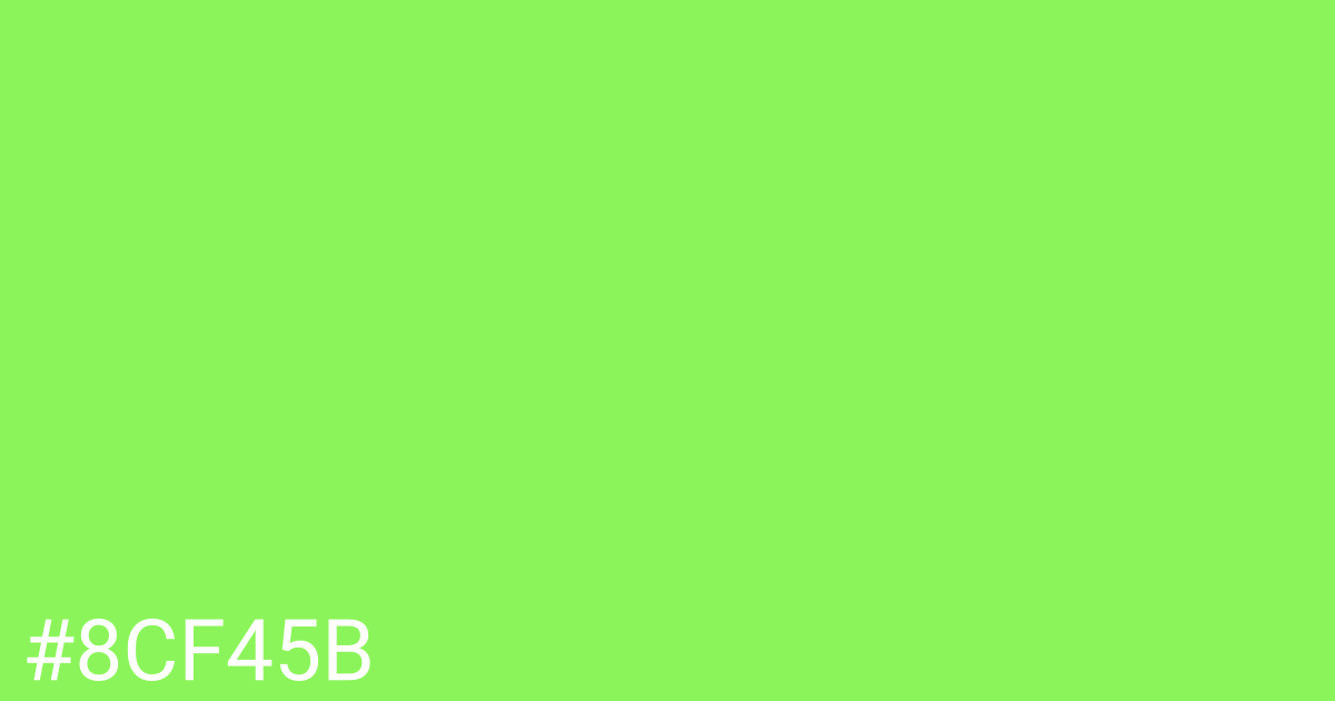 Hex color #8cf45b graphic