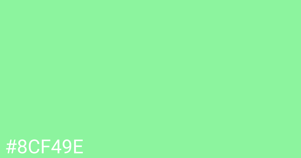 Hex color #8cf49e graphic