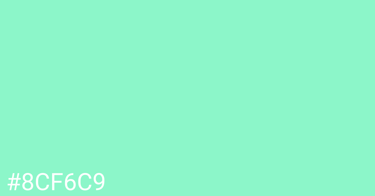 Hex color #8cf6c9 graphic
