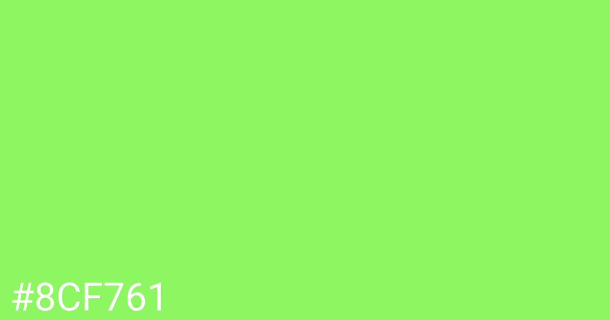 Hex color #8cf761 graphic