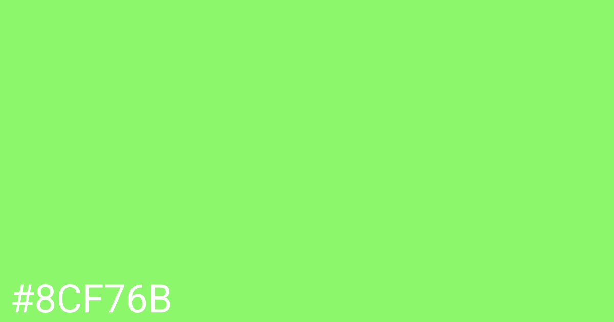 Hex color #8cf76b graphic