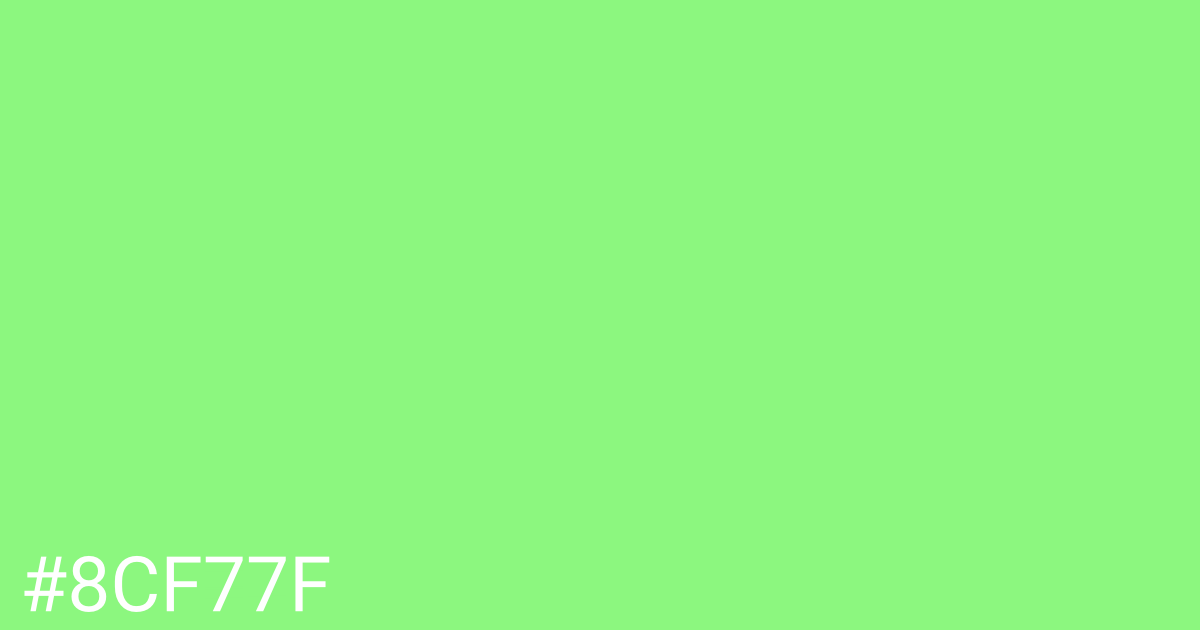 Hex color #8cf77f graphic