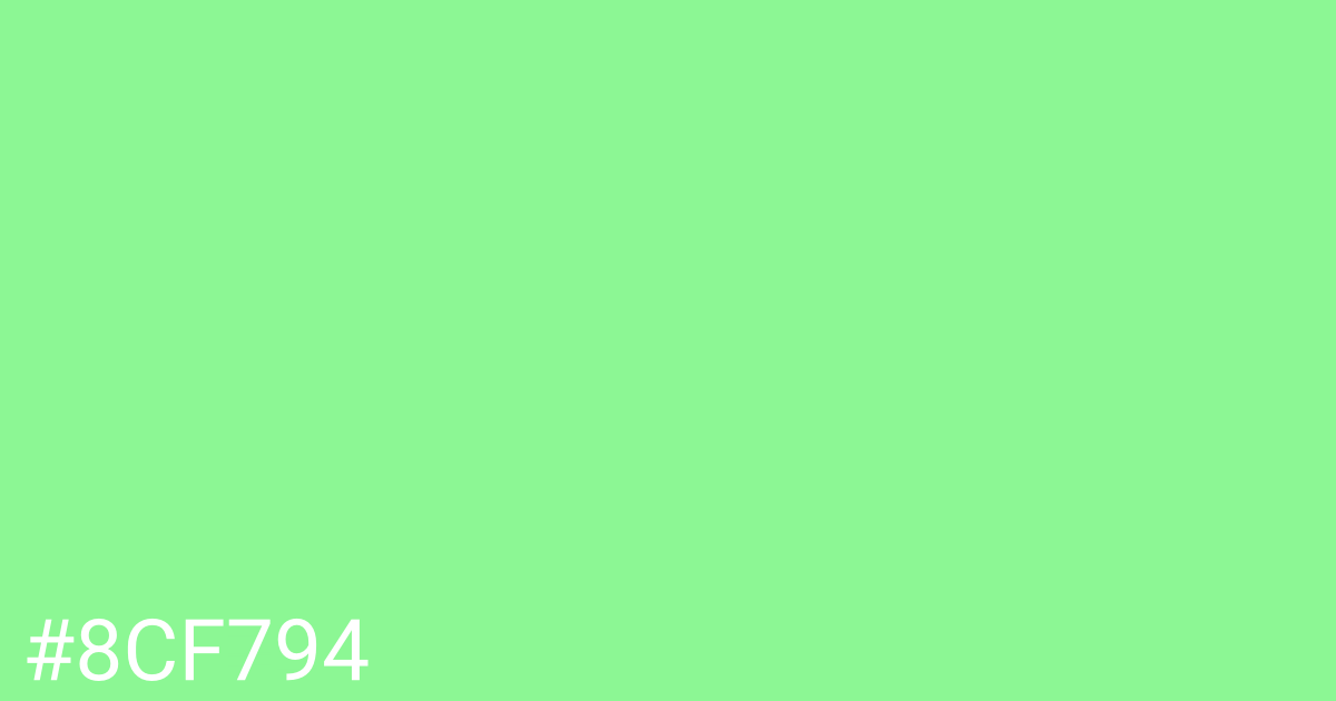 Hex color #8cf794 graphic
