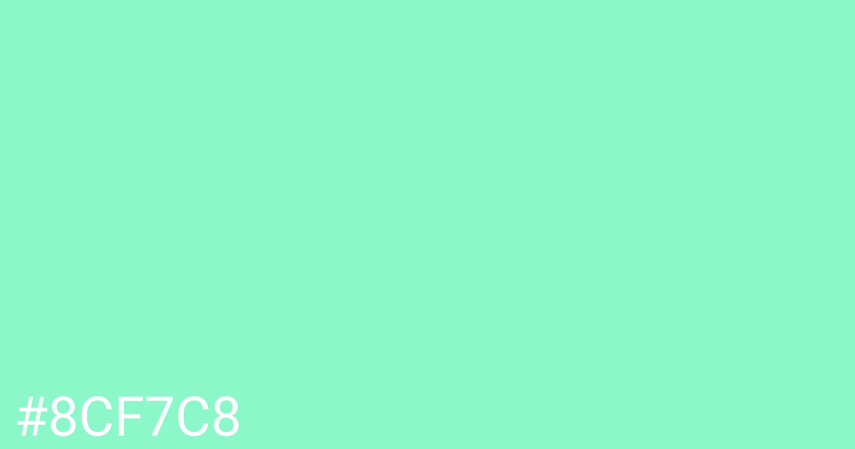 Hex color #8cf7c8 graphic