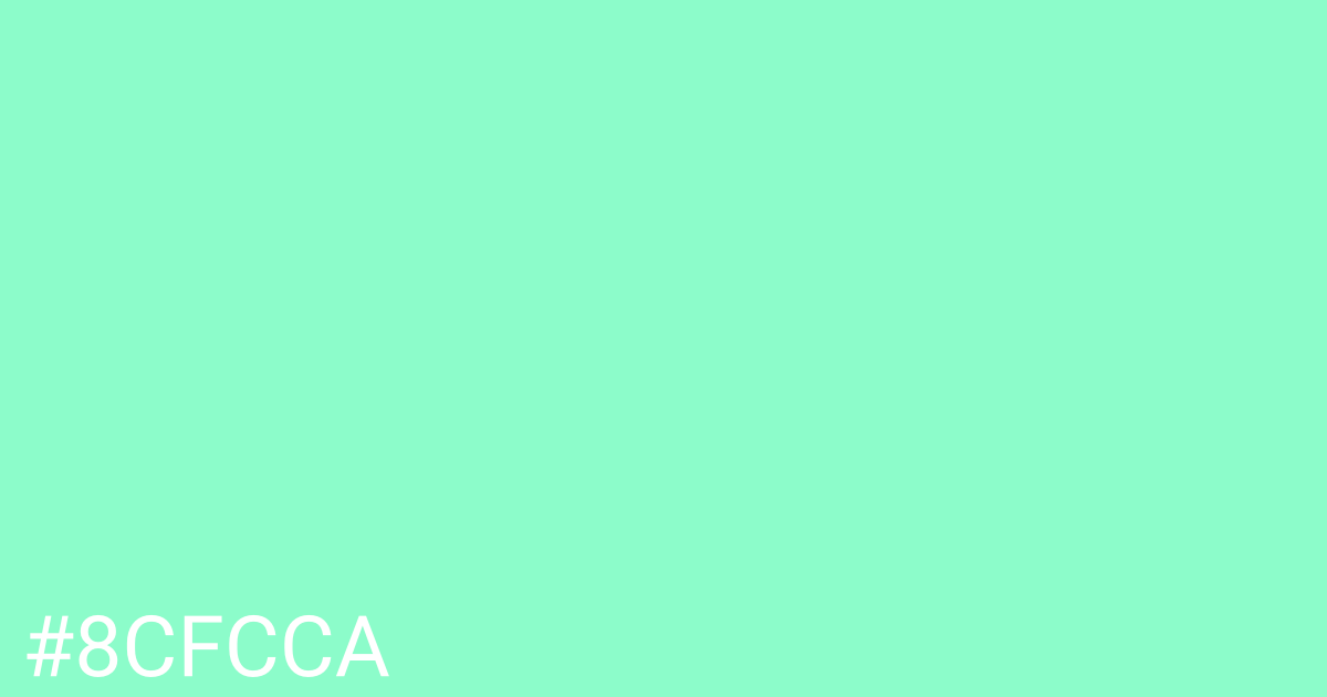 Hex color #8cfcca graphic