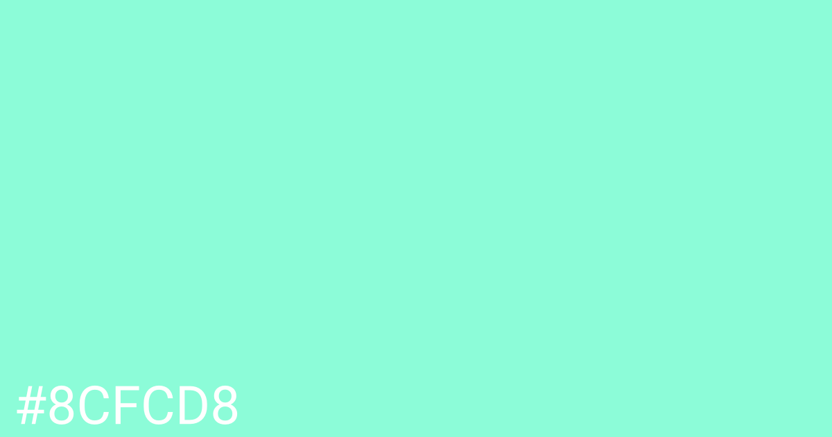 Hex color #8cfcd8 graphic