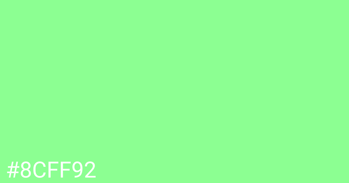 Hex color #8cff92 graphic