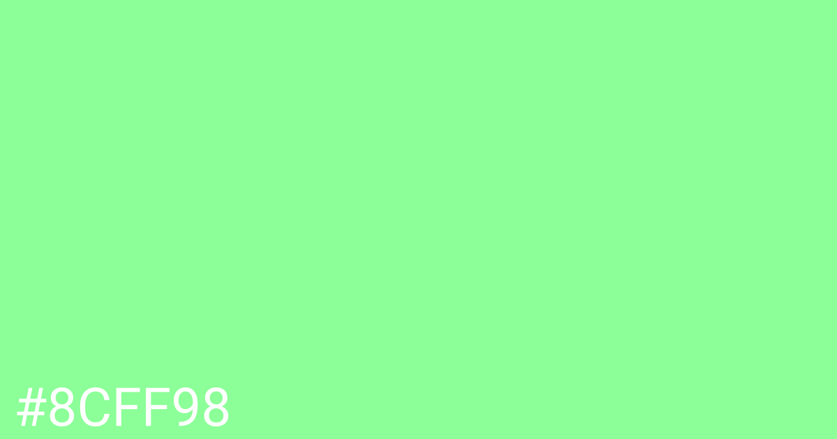 Hex color #8cff98 graphic