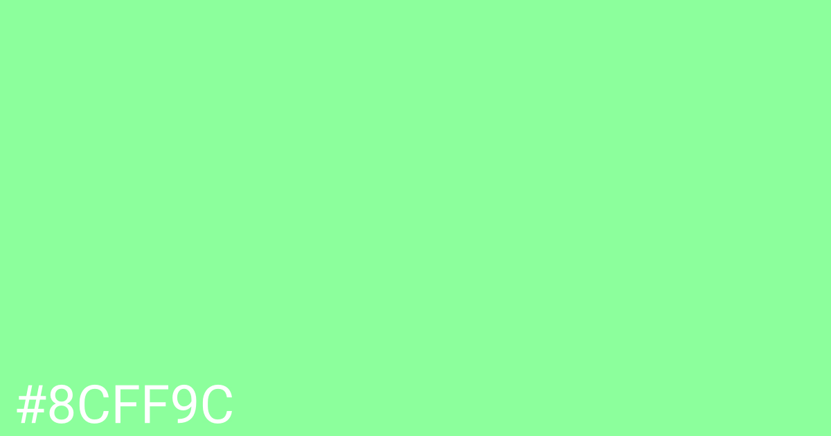 Hex color #8cff9c graphic