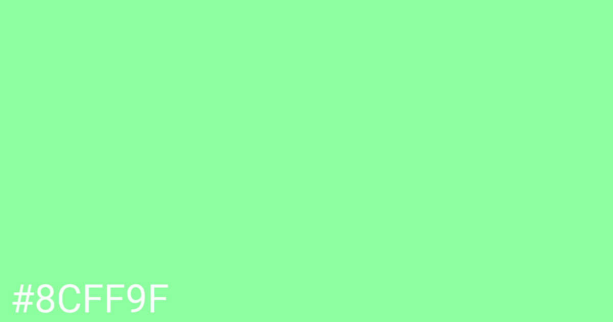 Hex color #8cff9f graphic