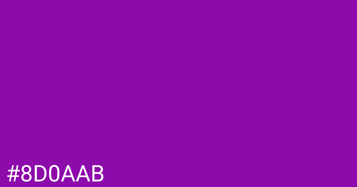 Hex color #8d0aab graphic