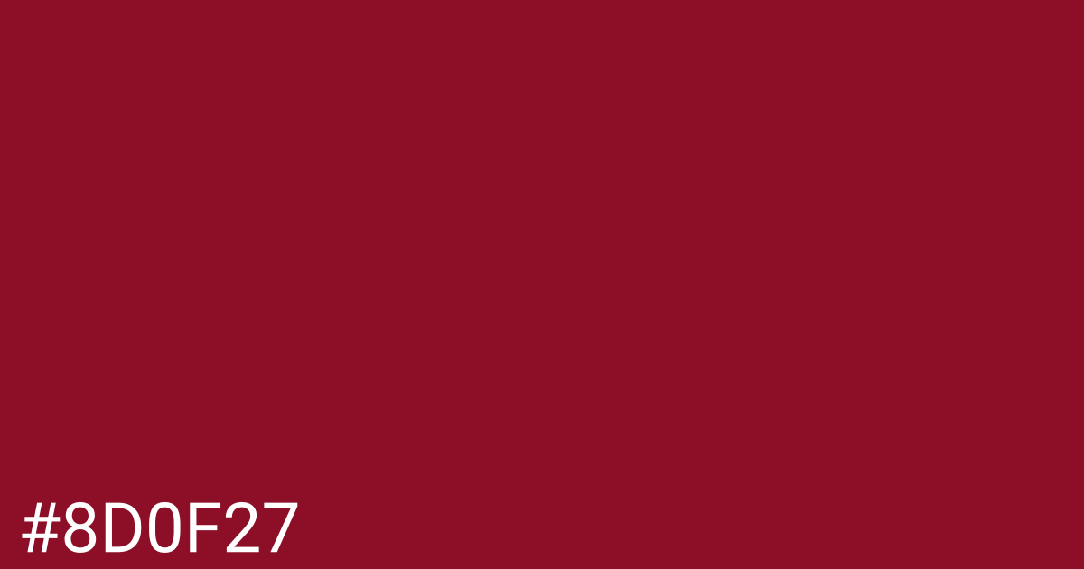 Hex color #8d0f27 graphic