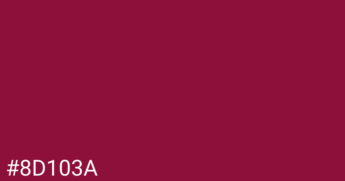 Hex color #8d103a graphic