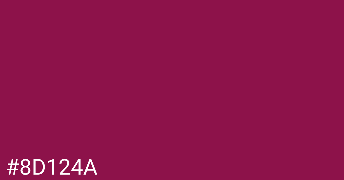 Hex color #8d124a graphic