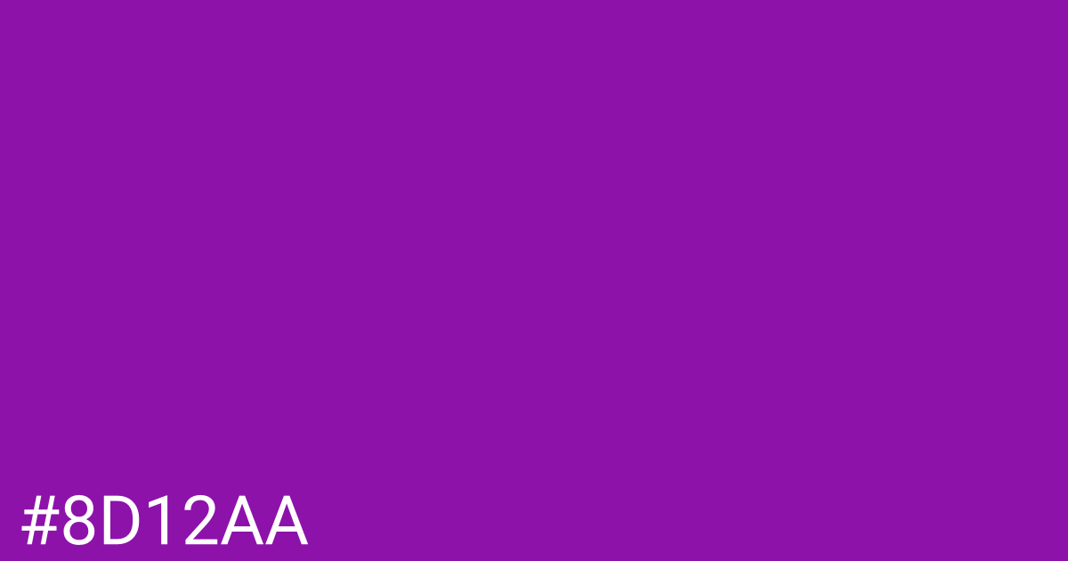 Hex color #8d12aa graphic
